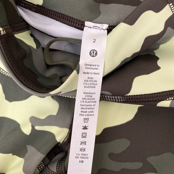 🍋NWT! Lululemon Fast and Free HR Tight 25” Camo - Picture 6 of 8